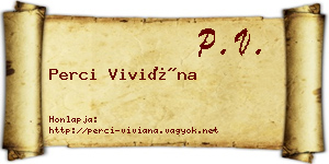 Perci Viviána névjegykártya